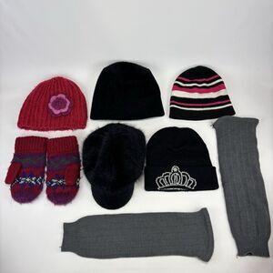 LOT OF‎ GIRLS Womens WINTER HATS GLOVES BEANIES WINTER CLOTHING Leg Warmer